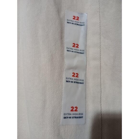 Old Navy Pants Womens 22 Beige Extra High-Rise Sky-Hi Straight Stretch Casual - Picture 4 of 11